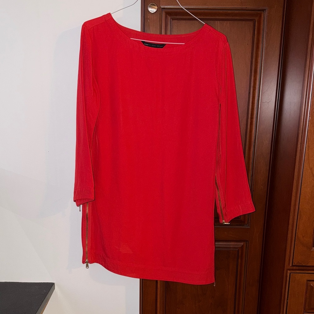 Marc By Marc Jacobs Bold Red Long Sleeve Dress